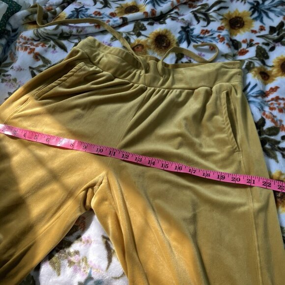 Anthropologie Saturday Sunday Merida Velvet Joggers Womens M Gold - Picture 11 of 11
